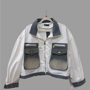 Stylish White Denim Jacket